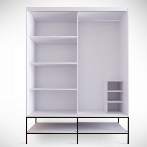 Martin garderobeskap 150 cm - Hvit marmor/gull Martin garderobeskap 150 cm - Hvit marmor/gull