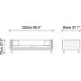 Olympus 3-seters sofa - Krem