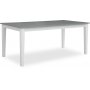 Spisegruppe: Fr spisebord - hvit/gr - 140 cm + 4 Fr stoler - hvit/gr