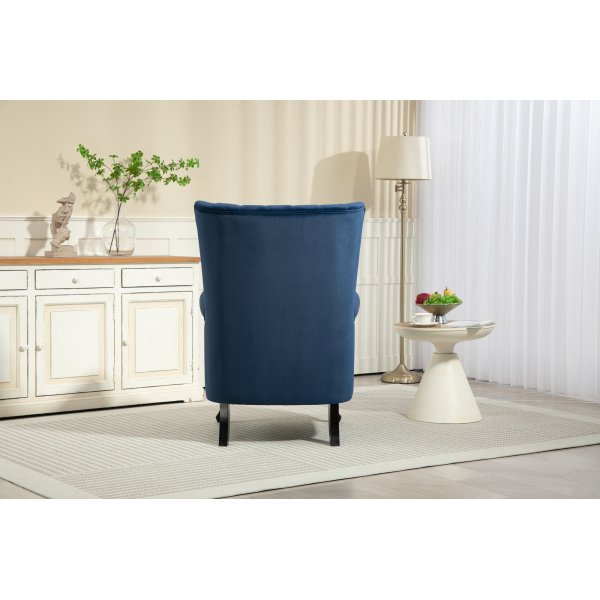 Bl flyelslenestol med reklaffer