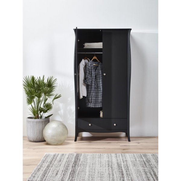 Barokk garderobe med 2 dører - Kaffe Barokk garderobe med 2 dører - Kaffe