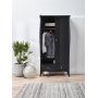 Barokk garderobe med 2 drer - Kaffe