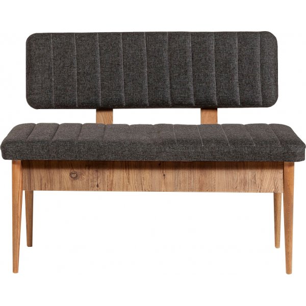 Vina 1053 spisegruppe med sofa - Furu/antrasitt + 6.00 x Stolpute Vina 1053 spisegruppe med sofa - Furu/antrasitt + 6.00 x Stolpute