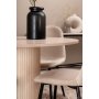 Bianca Spisegruppe rundt hvitkalket spisebord med 4 Polar beige stoler