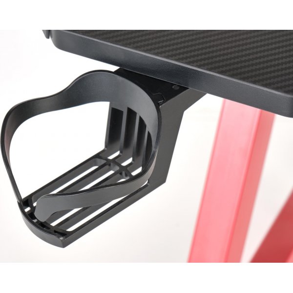 Tebur skrivebord 122x60 cm - Sort/rød Tebur skrivebord 122x60 cm - Sort/rød