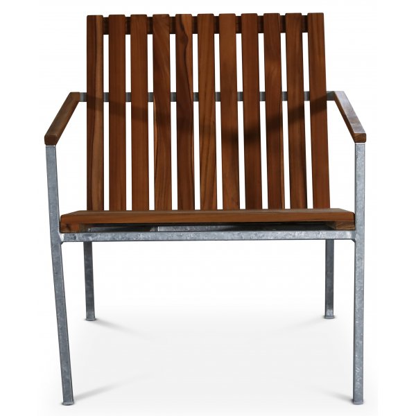 Alva lenestol - Galvanisert metall/teak Alva lenestol - Galvanisert metall/teak