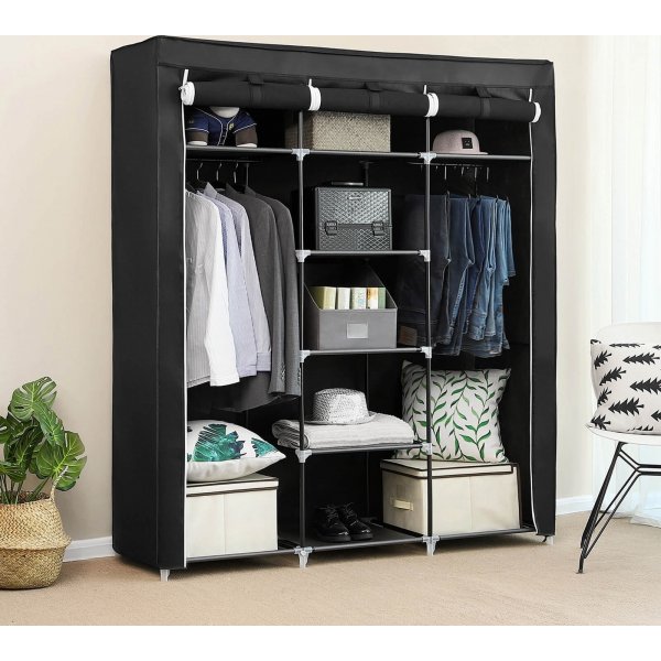 Katerina garderobe 150 x 175 cm - Sort Katerina garderobe 150 x 175 cm - Sort