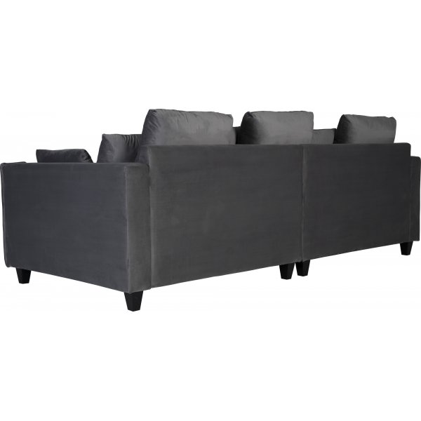 Brandy Lounge - 3,5-seters sofa XL (sølvgrå fløyel) + Tekstilrens for møbler Brandy Lounge - 3,5-seters sofa XL (sølvgrå fløyel) + Tekstilrens for møbler