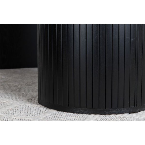 Inter ovalt spisebord - Svartbeiset eikefinr