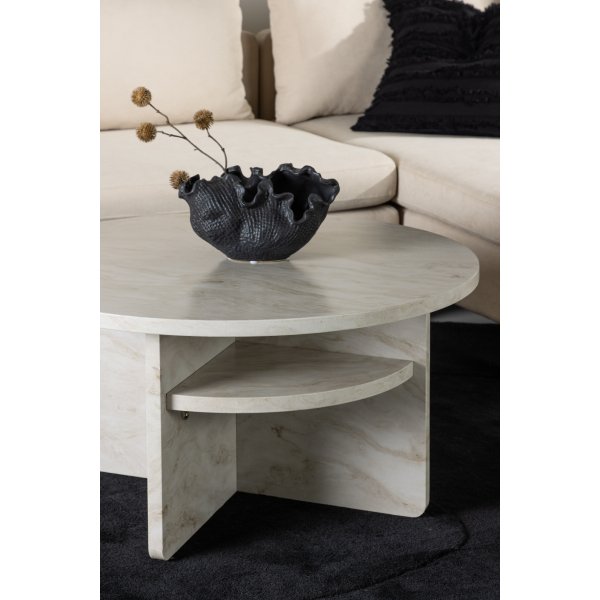 Ålesund salongbord Ø85 cm - Beige Ålesund salongbord Ø85 cm - Beige