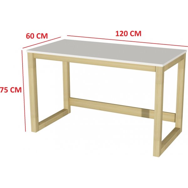 Tone skrivebord - Hvit/furu Tone skrivebord - Hvit/furu