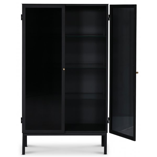 Revel skap - Svart / M�rktonet glass