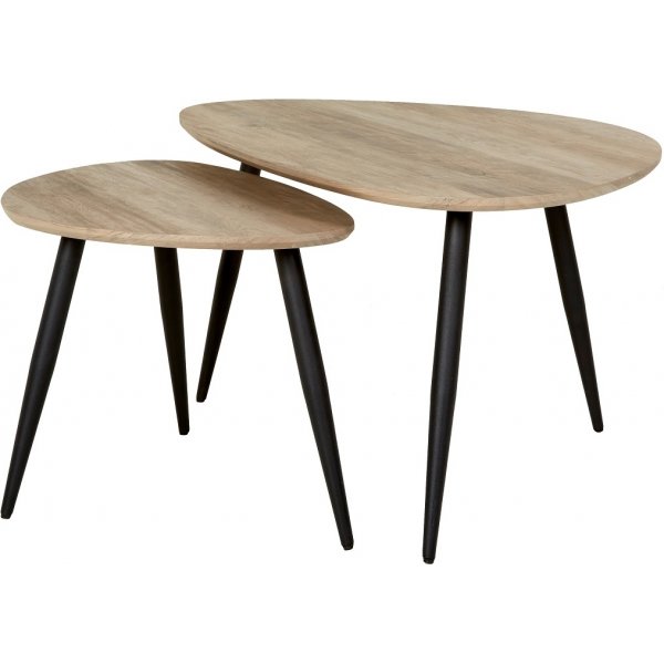 Smokey spillebord 90x60 | 60x40 cm - Gr/svart