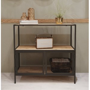 Tatu avlastningsbord 80 x 30 cm - Eik/svart Tatu avlastningsbord 80 x 30 cm - Eik/svart