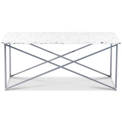 Terrazzo sofabord 110x60 cm - Cosmos Terrazzo & underdel palladium krom
