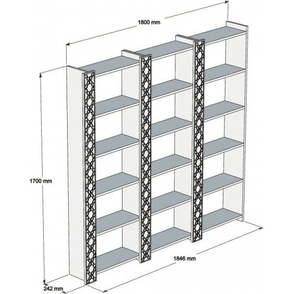 Miesta bokhylle - Valnøtt/krem Miesta bokhylle - Valnøtt/krem