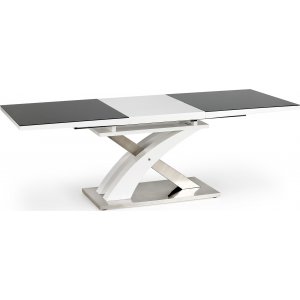 Bonita spisebord 160-220 cm - Hvit/sort