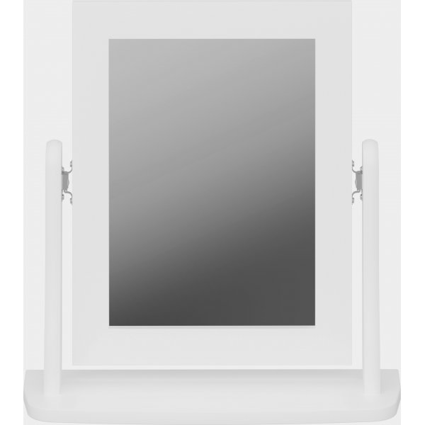 Barokk bordspeil - Hvit Barokk bordspeil - Hvit