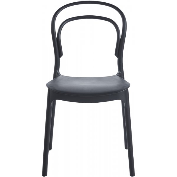 Tone stablebar spisestuestol - Sort plaststol
