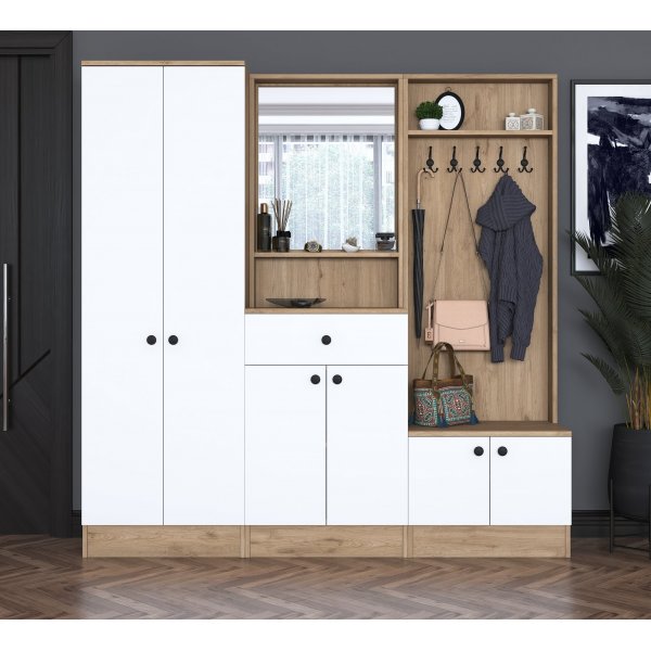 Mendy hallmbler 180 cm - Valntt/hvit