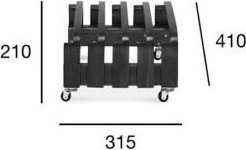 Tari stolvogn, 4 stoler - Alle farger Tari stolvogn, 4 stoler - Alle farger