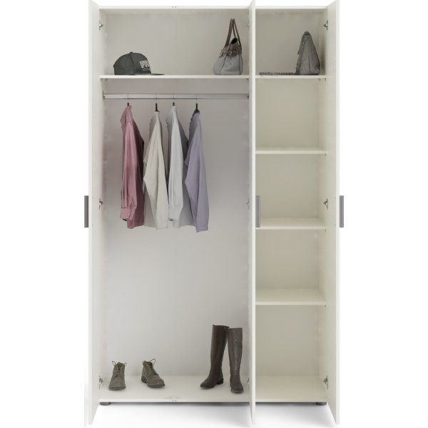 Pepe garderobe med 3 dører - Kremhvit Pepe garderobe med 3 dører - Kremhvit