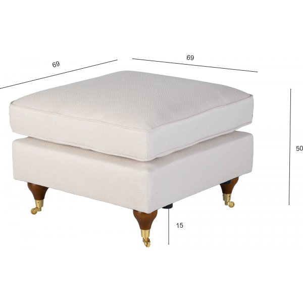 Howard Watford fotskammel - Beige + Tekstilrens for møbler Howard Watford fotskammel - Beige + Tekstilrens for møbler