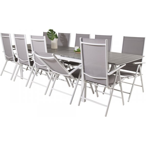 Levels uteservering gruppe med 10 Break stoler - Grå/Hvit Levels uteservering gruppe med 10 Break stoler - Grå/Hvit