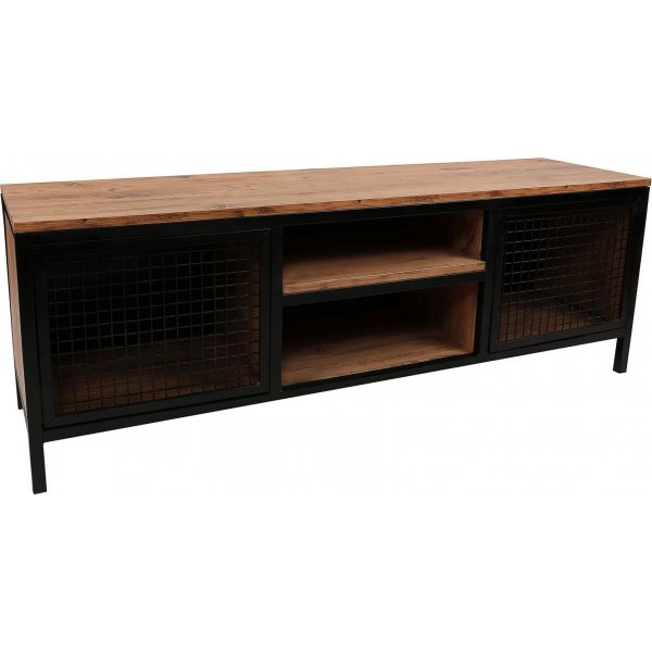 Zeno mediebenk - Furu/svart Zeno mediebenk - Furu/svart