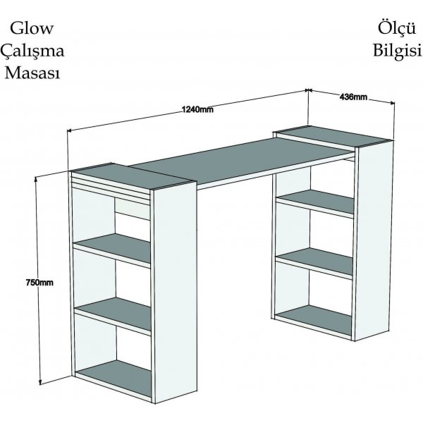 Handy skrivebord - Valn�tt/hvit