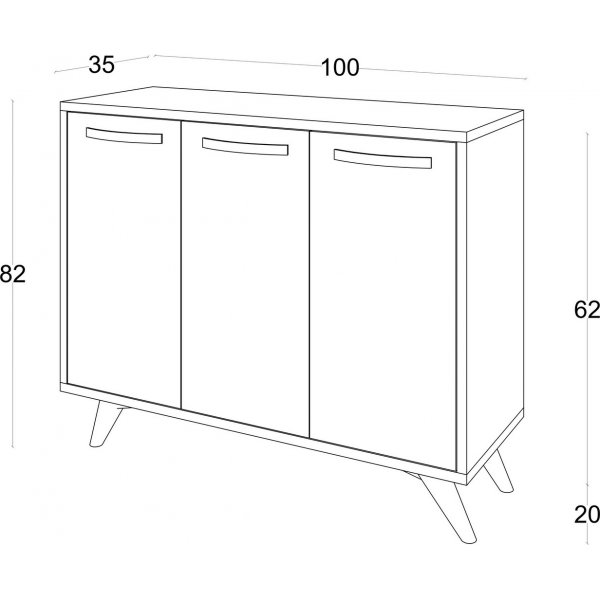 Spiffy skap - Eik/antrasitt Spiffy skap - Eik/antrasitt