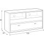 Belize mediabenk 120 cm - Versailles eik/sort