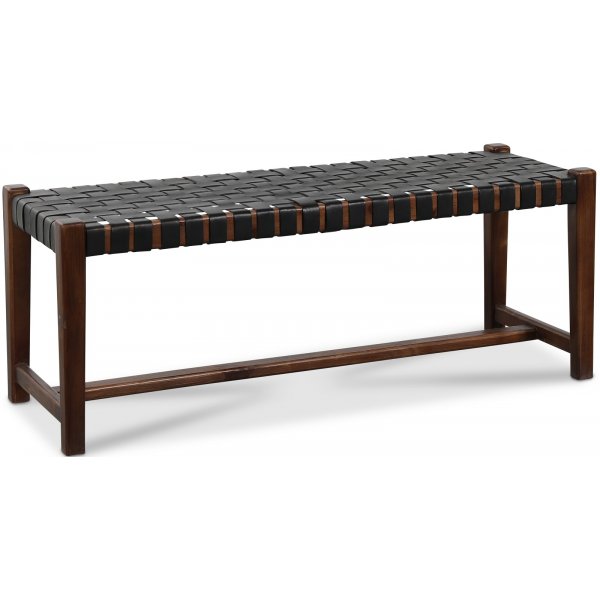 Porto sittebenk - Svart / Teak