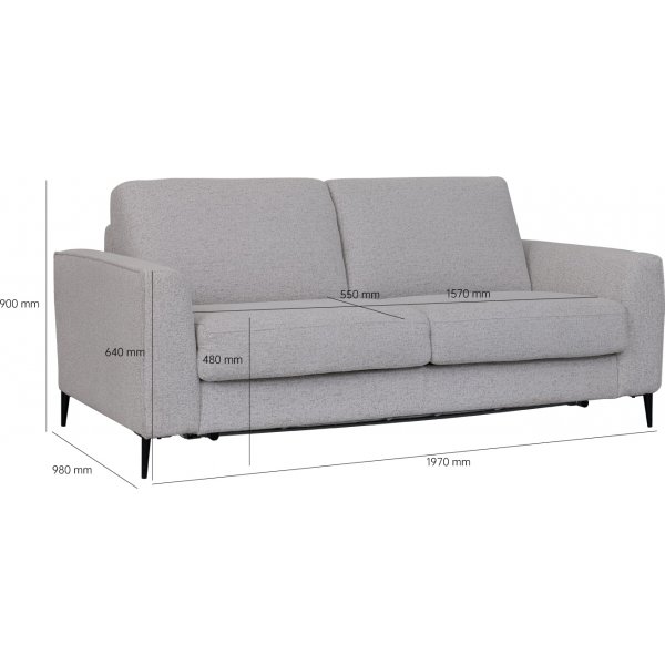 Sovesofa Gotland, forovervendt sofa