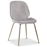 Deco velvet stol - Lysegrå / Messing Deco velvet stol - Lysegrå / Messing