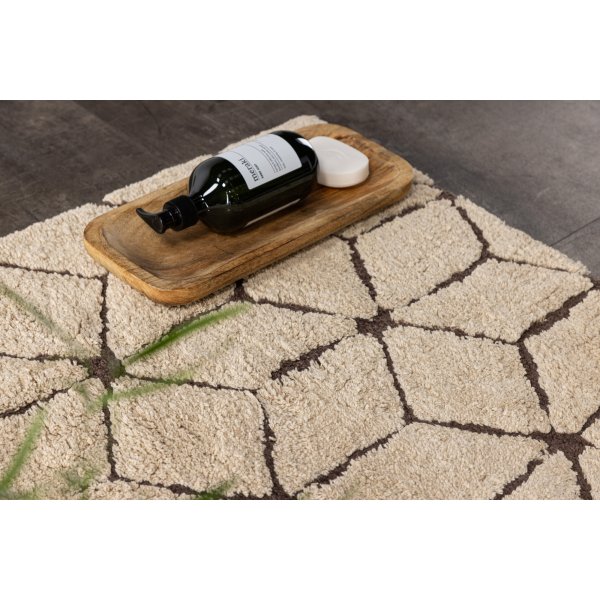 Petrus baderomsteppe 60x90 cm - Beige/mørk brun Petrus baderomsteppe 60x90 cm - Beige/mørk brun