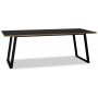 Edge 3.0 spisegruppe 240x90 cm inkludert 8 stk. hvitoljede Orust pinnestoler - svart hytrykkslaminat (HPL)