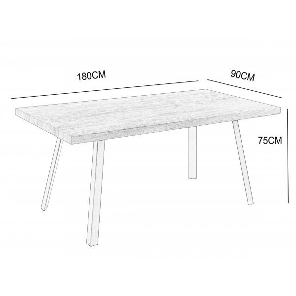 Algot spisebord 180x90 cm - Eik Algot spisebord 180x90 cm - Eik