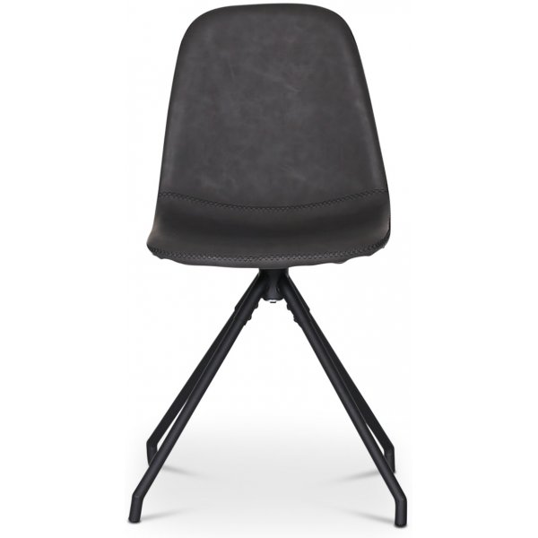 Omni spisegruppe, rundt spisebord Ø130 cm inkludert 4 stk. svarte Bridge svingbare stoler - Svartbeiset eik Omni spisegruppe, rundt spisebord Ø130 cm inkludert 4 stk. svarte Bridge svingbare stoler - Svartbeiset eik