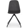 Omni spisegruppe, rundt spisebord 130 cm inkludert 4 stk. svarte Bridge svingbare stoler - Svartbeiset eik + 4.00 x Serviettringer