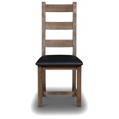 Quebec stol - brunoljet eik / svart PU