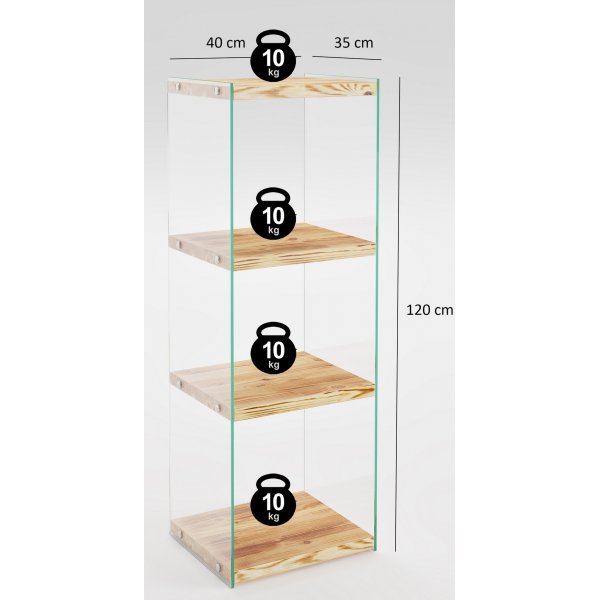 Niagara bokhylle 120 cm - Eik