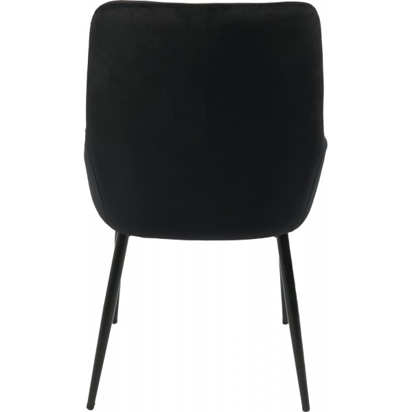 Theo stol i svart fløyel Theo stol i svart fløyel