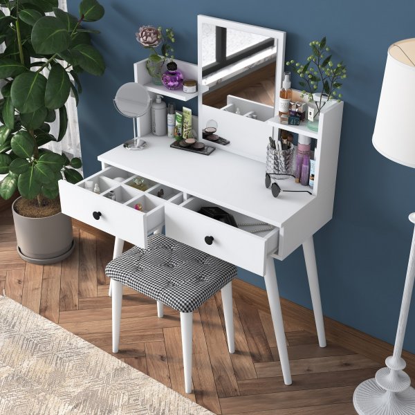 Bijou toalettbord 2, 98 x 40 cm - Hvit Bijou toalettbord 2, 98 x 40 cm - Hvit