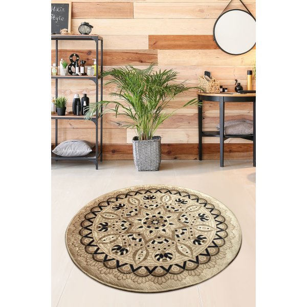 Mandala baderomsteppe - Beige Mandala baderomsteppe - Beige