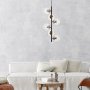 Fasettert taklampe 10480 - Sort/antikk