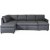 Dream sovesofa med oppbevaring (U-sofa) venstre - Mørkegrå (stoff) + Møbelpleiesett for tekstiler