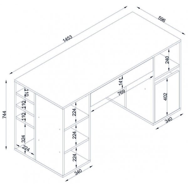 Diamond skrivebord - Hvit Diamond skrivebord - Hvit
