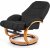 Lanzer massasjestol med fotskammel - Svart + Mbelpleiesett for tekstiler