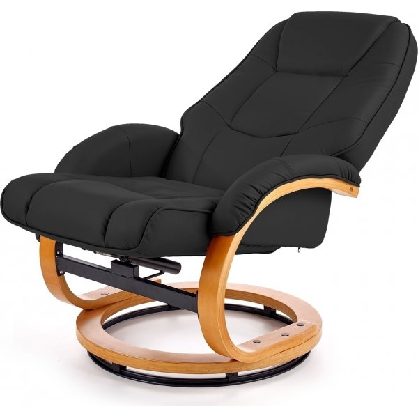 Lanzer massasjestol med fotskammel - Svart Lanzer massasjestol med fotskammel - Svart